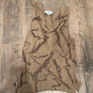 Madison Marcus Woman’s Tan Designed Blouse Size XS